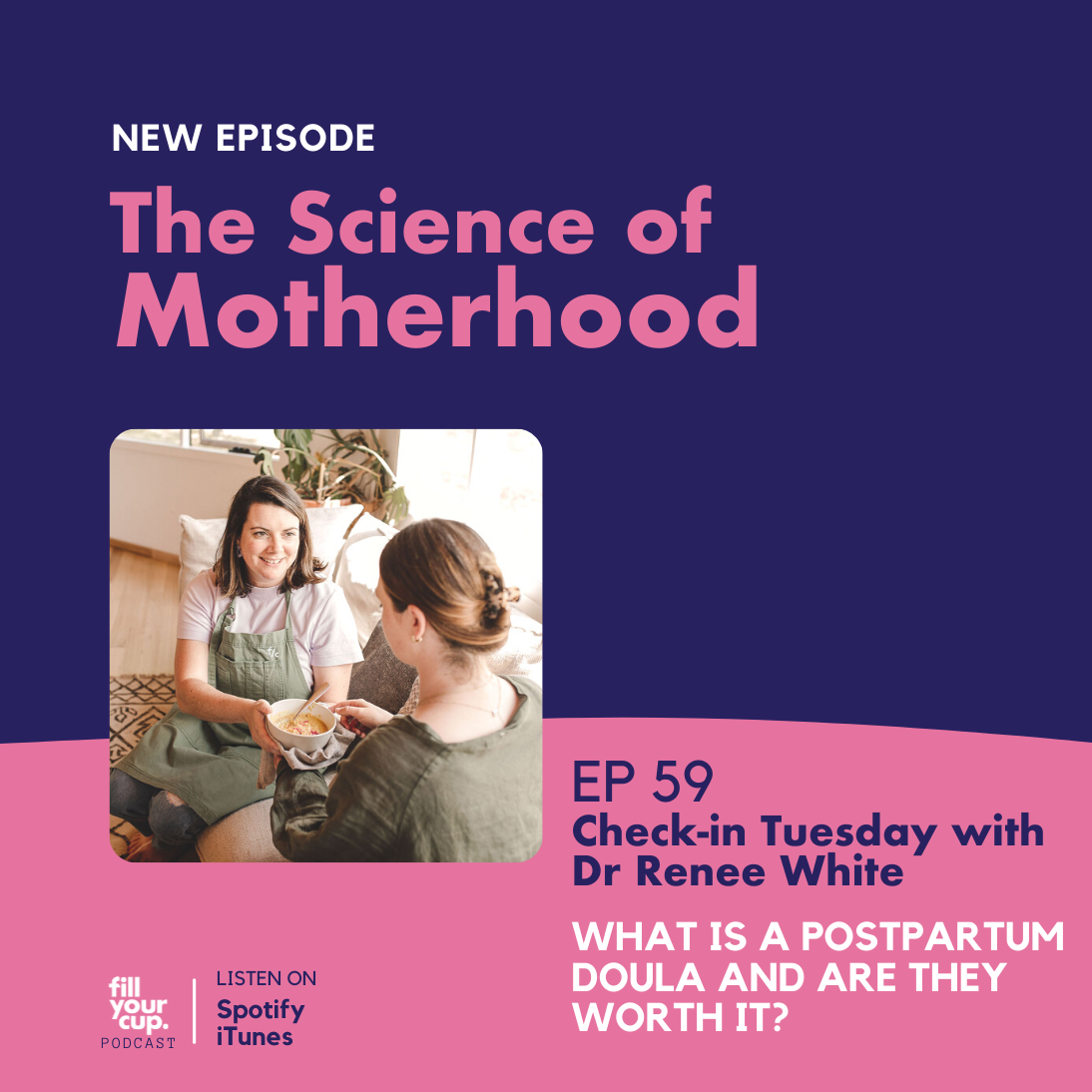 Ep 59. Check In Tuesday with Dr Renee White - What is a Postpartum Doula and Are They Worth It?