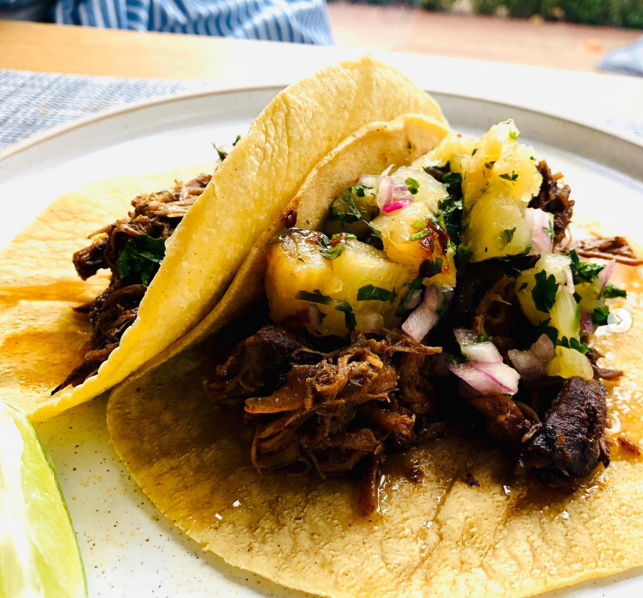 Pulled Pork Tacos + Pineapple Salsa